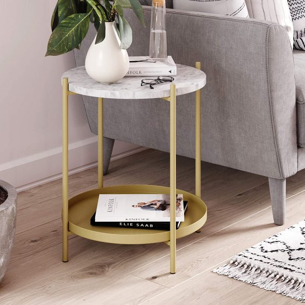 Nathan James Oraa Round Side Table Via Amazon For Sale