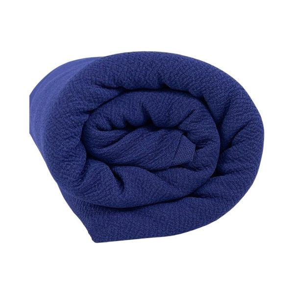 FabricLA Double Knit Liverpool Spandex Stretch Fabric Navy For Discount