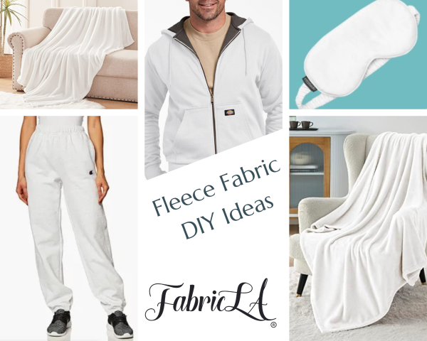 White Sweatshirt Fleece Fabric 60  Wide - Polyester Cotton Blend | FabricLA For Cheap - Image 4