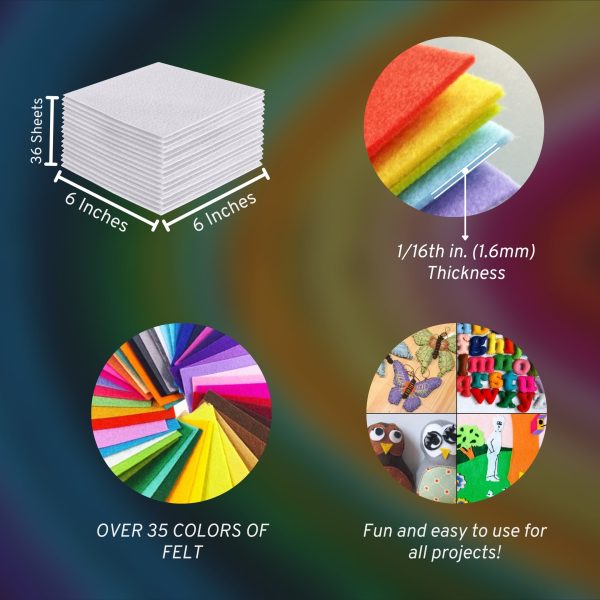 Acrylic Felt Craft Sheet Packs | White Online Hot Sale - Image 4
