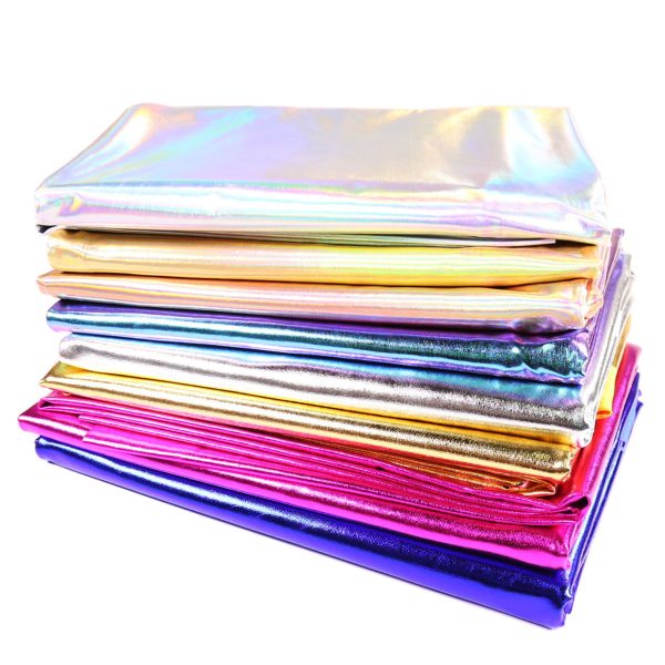 Metallic Lame Foil Spandex Knit Fabric | Many Colors Online Sale - Image 2