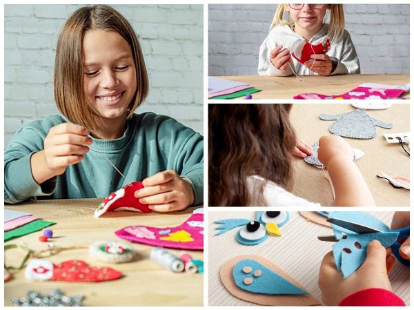 FabricLA | Acrylic Felt Craft Fabric Random Multi-Color Scrap Bag Bundle - 5 oz - Great for Sewing, Cushion and Padding, DIY Arts & Crafts! Online Sale - Image 5